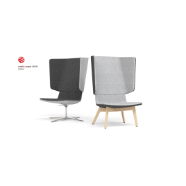 High-back chair TWIST&SIT from Narbutas, black 87x87x126-138, back height 42-55 cm