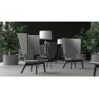 High-back chair TWIST&SIT from Narbutas, black 87x87x126-138, back height 42-55 cm-1