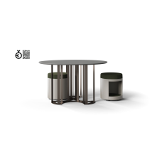 Coffee table ZooZoo by Narbutas in coffee color with dimensions 120x90x69 cm