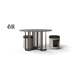 Coffee table ZooZoo by Narbutas in coffee color with dimensions 120x90x69 cm
