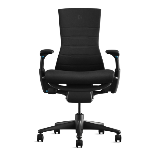Embody x Logitech Gaming chair 3SY12 CYAN graphite with blue back color + HEADREST