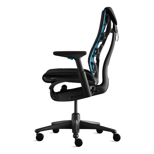Embody x Logitech Gaming chair 3SY12 CYAN graphite with blue back color + HEADREST-2