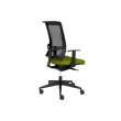 Office chair EVA II with swivel mechanism, with armrests, on castors, seat - fabric, back - mesh-1