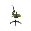 Office chair EVA II with swivel mechanism, with armrests, on castors, seat - fabric, back - mesh-3