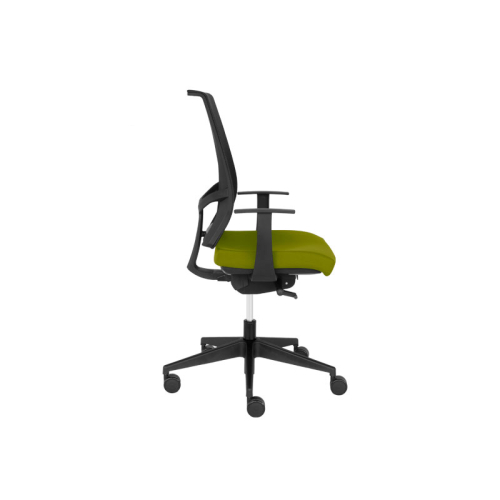 Office chair EVA II with swivel mechanism, with armrests, on castors, seat - fabric, back - mesh-3