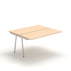 Narbutas ROUND – Office Table, Color Maple with Round Metal Legs, Ideal for Large Open Offices | Multi-Purpose Workstation