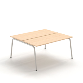 Narbutas ROUND – Office Table, Color Maple with Round Metal Legs, various options for organizing workplaces | Computer Desk