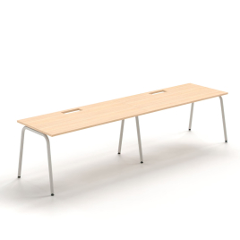 Narbutas ROUND – Office Table, Color Maple with Round Metal Legs, more opportunities for integration | Premium Design