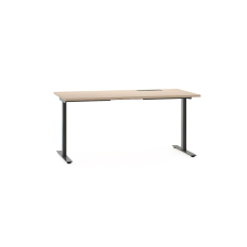 Narbutas T-EASY – Height Adjustable Workplace, Color Maple with Black Metal Legs | Increased Productivity